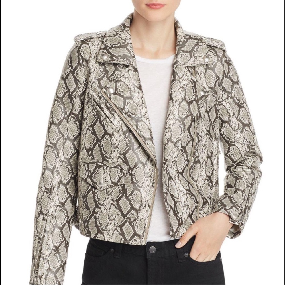 Blank NYC Snake skin faux leather jacket
